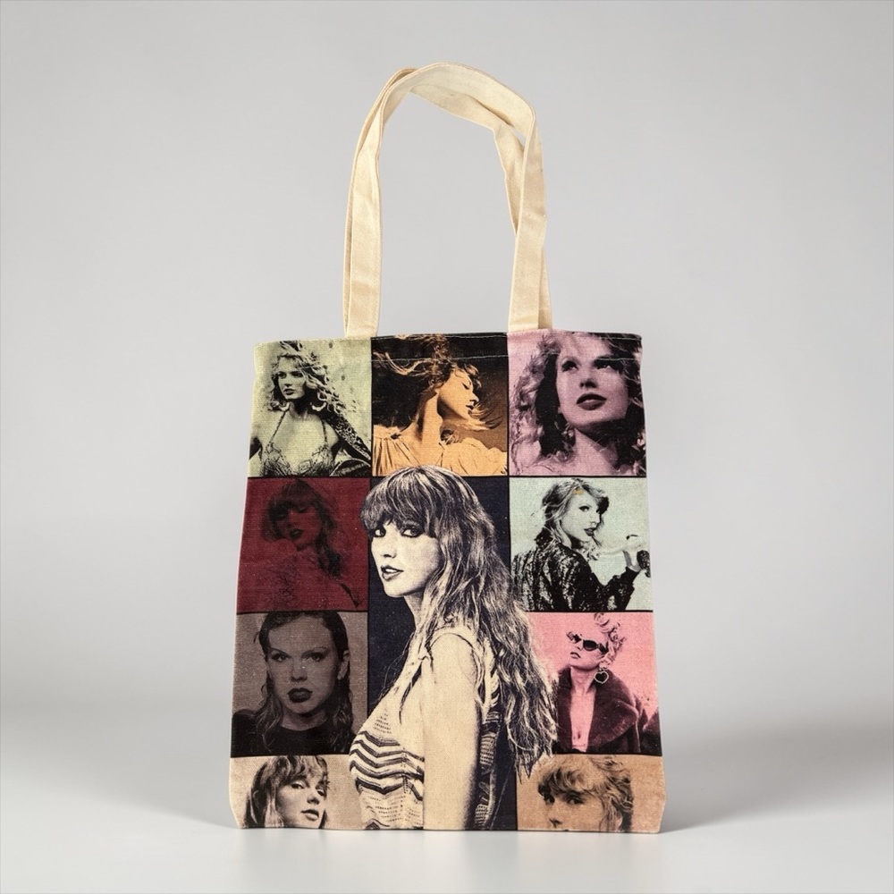 Taylor Swift‎ Collage Canvas Tote Bag Graphic Print Reusable Shopper